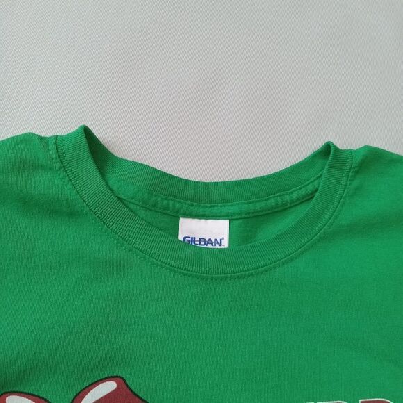 Gildan Green Christmas Themed WJRR Rock Radio Unisex Graphic T-Shirt Adult Large - Picture 5 of 9